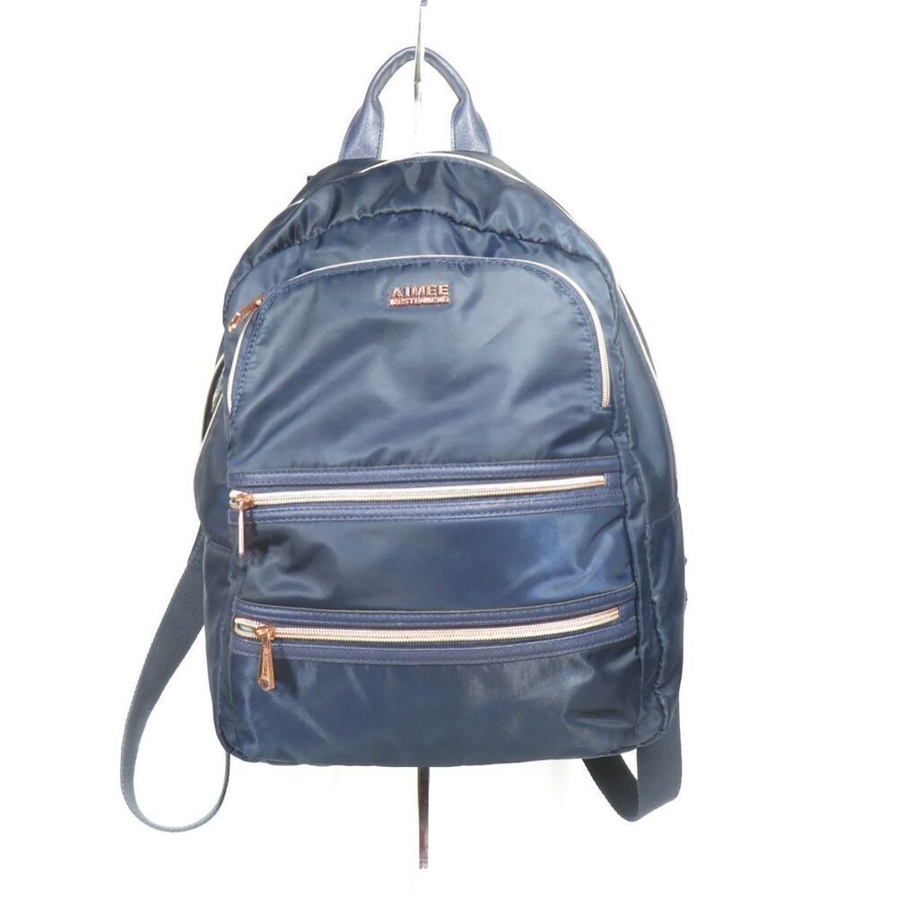 Aimee Kestenberg Marseille Backpack Navy Blue Nylon Travel